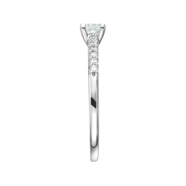 Princess Cut Lab Diamond Engagement Ring 0.50ct H/Si in 9K White Gold - Image 4