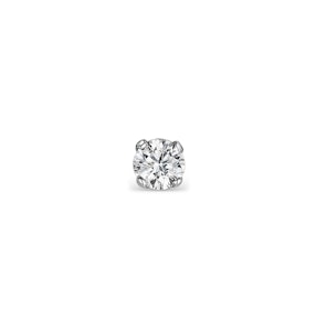 SINGLE Lab Diamond Stud Earring 0.10ct H/Si in 9K White Gold - 3mm