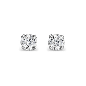 Diamond Earrings 0.30CT Studs H/SI Quality in Platinum - 3.4mm