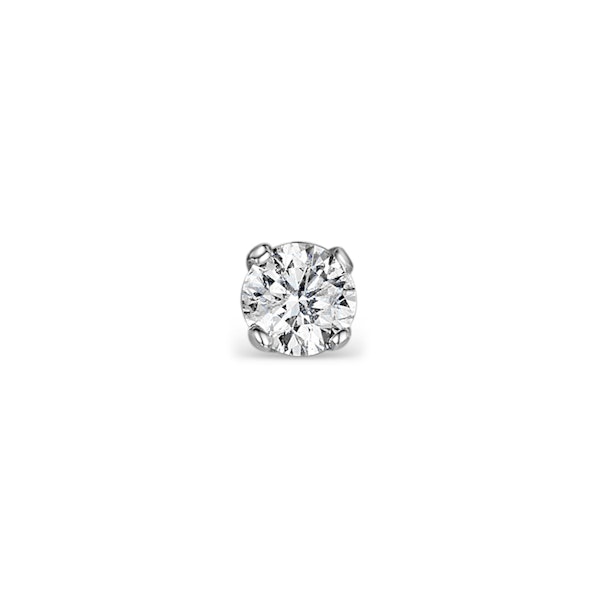 SINGLE Lab Diamond Stud Earring 0.25ct H/Si in 9K White Gold - 4.2mm - Image 1
