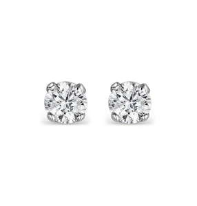 Diamond Earrings 0.50CT Studs H/SI Quality in Platinum - 4.1mm