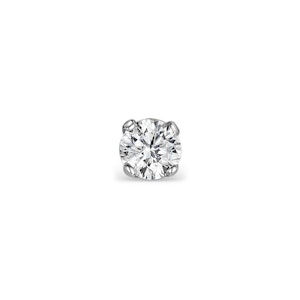 SINGLE Lab Diamond Stud Earring 0.50ct H/Si in 9K White Gold - 5.2mm