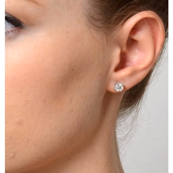 Diamond Earrings 2.00ct Look Galileo Style 0.74ct in Platinum - Image 3