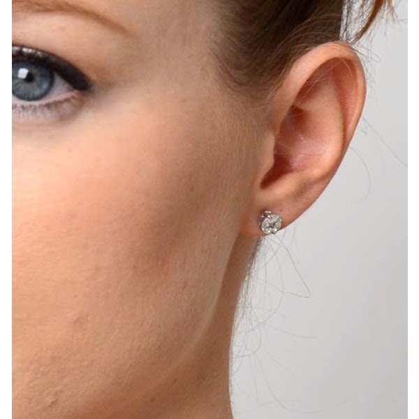 Diamond Earrings 2.00ct Look Galileo Style 0.74ct in Platinum - Image 4