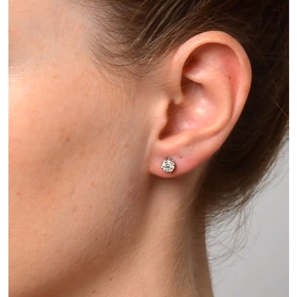 Diamond Earrings 1.00ct Look Galileo Style - 0.30ct in Platinum - Image 3