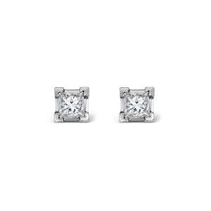 Platinum Princess Diamond Earrings - 0.30CT - G/VS - 3mm