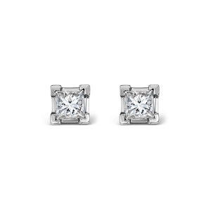 Platinum Princess Diamond Earrings - 0.50CT - G/VS - 3.4mm
