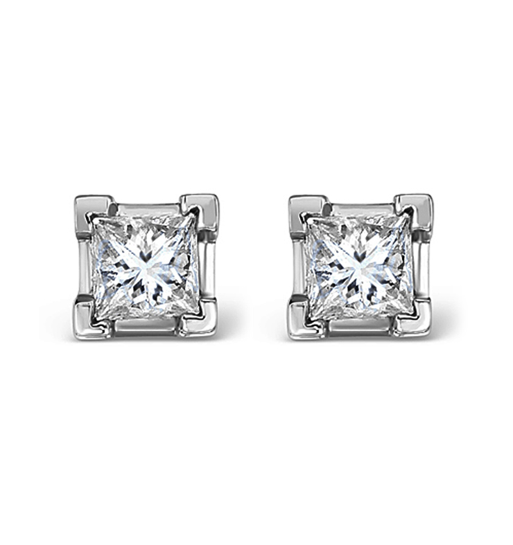 Princess Cut Diamond Earrings The Diamond Store