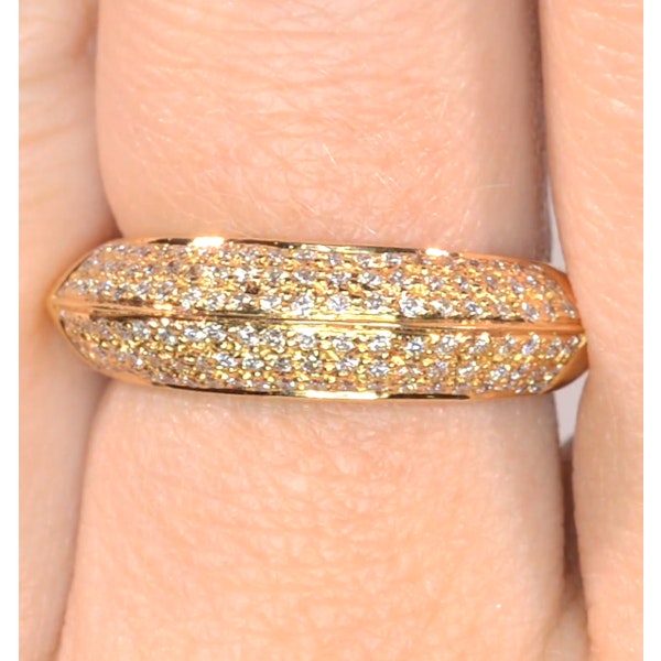 18K Gold Diamond Pave Ring 0.32ct H/si - Image 4