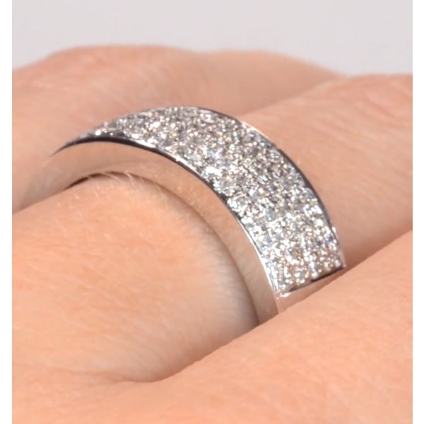 18K White Gold Diamond Pave Ring 0.45ct H/si - Image 4