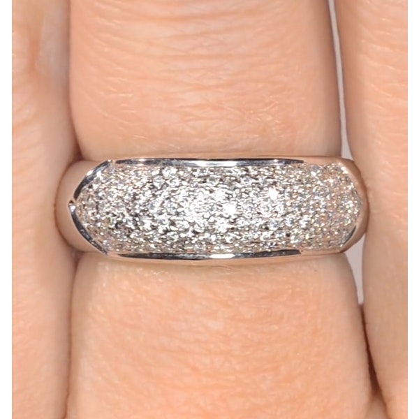 18K White Gold Diamond Pave Ring 0.64ct H/si - Image 4