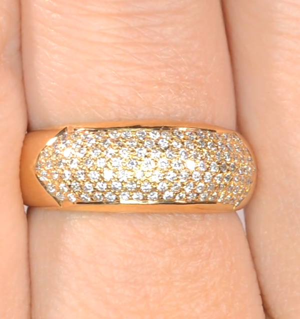 18k gold diamond pave ring