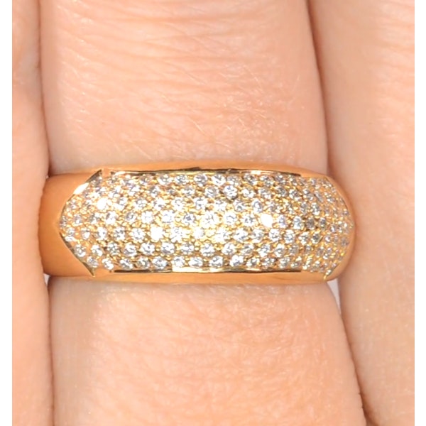 18K Gold Diamond Pave Ring 0.35ct H/si - Image 4