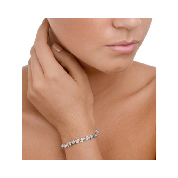 0.19ct Diamond and Silver Twist Bracelet - UD3241 - Image 2