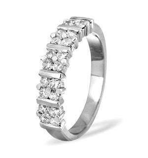 MIA 18K White Gold Diamond ETERNITY RING 0.50CT G/VS