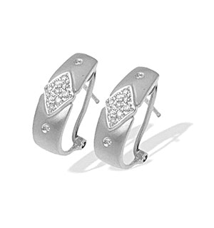 9K White Gold Diamond Design Earrings (0.20ct)