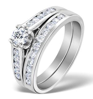 Matching Diamond Engagement and Wedding Ring 0.86ct Platinum