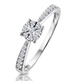 Masami Diamond Engagement Ring 0.20ct Pave Set in 9K White Gold