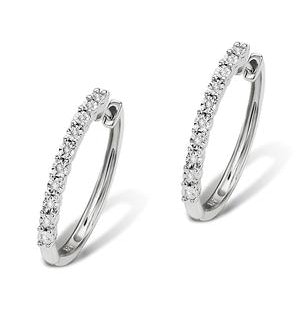 0.08ct Diamond and 9K White Gold Earrings - H4558