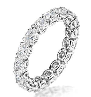 Serena Diamond Eternity Ring Oval Cut 2.31ct VVs Platinum Size J-N