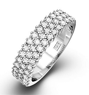 JASMINE 18K White Gold Diamond ETERNITY RING 0.50CT H/SI