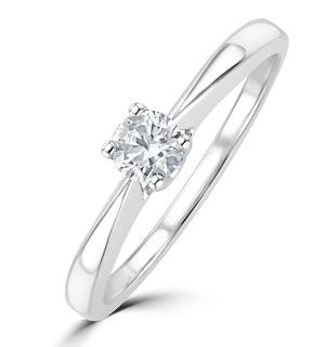 Tapered Design Lab Diamond Engagement Ring 0.25ct H/Si in 925 Silver