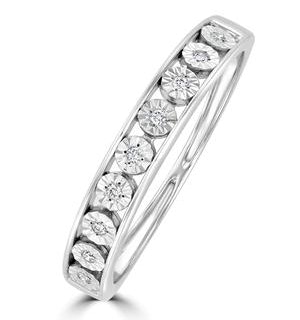 Channel Set Lab Diamond Eternity Ring 0.05ct in 9K White Gold