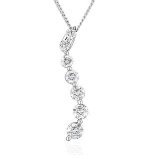 Lab Diamond Life Journey Pendant Necklace 0.50ct H/Si in 9K White Gold
