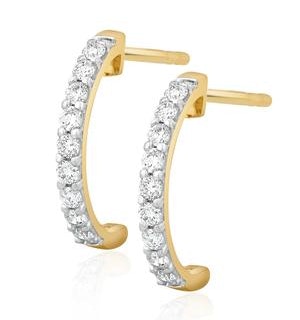 Comfort Huggie Lab Diamond Earrings 0.25ct H/Si in 9K Gold