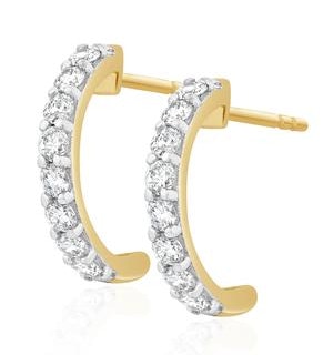 Comfort Huggie Lab Diamond Earrings 0.50ct H/Si in 9K Gold