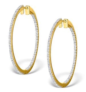 Diamond Hoop Earrings 1.50ct H/Si 18K Gold - P3488