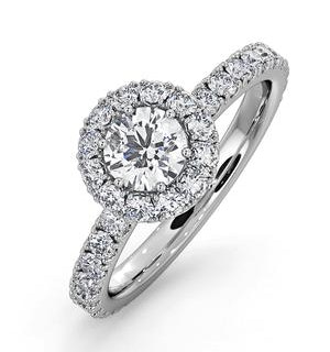 Alessandra GIA Diamond Engagement Ring 18KW Gold 1.10CT G/SI1