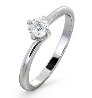 Engagement Ring Certified Lily 18K White Gold Diamond 0.33CT