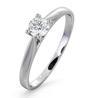 Certified Grace 18K White Gold Diamond Engagement Ring 0.33CT