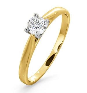 Certified Grace 18K Gold Diamond Engagement Ring 0.33CT