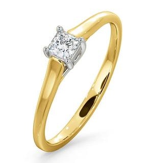 Certified Lucy 18K Gold Diamond Engagement Ring 0.25CT-G-H/SI