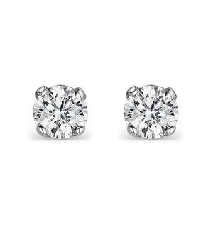 Diamond Earrings 0.30CT Studs Premium Quality in 18K White Gold 3.4mm