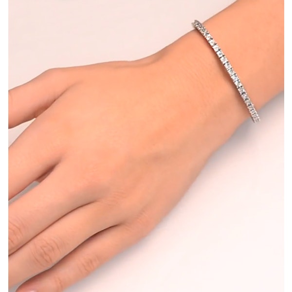 Silver Diamond Set 0.57ct Tennis Bracelet - Image 3