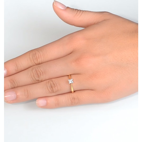 Certified Lauren 18K Gold Diamond Engagement Ring 0.25CT-G-H/SI - Image 4