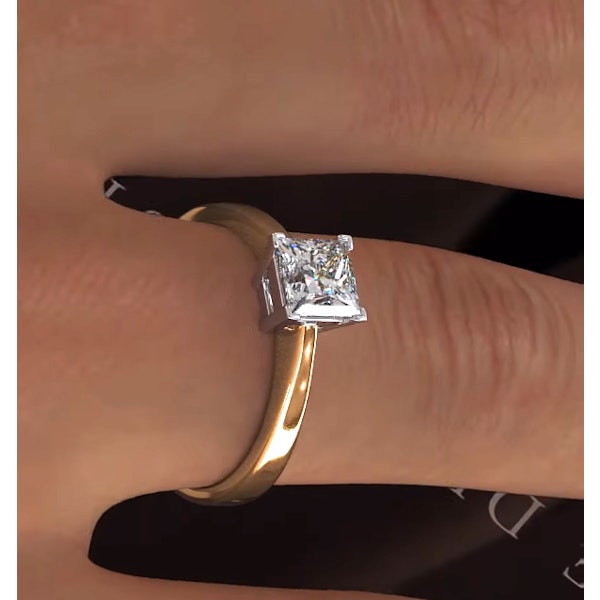 Certified Lauren 18K Gold Diamond Engagement Ring 0.75CT-G-H/SI - Image 4