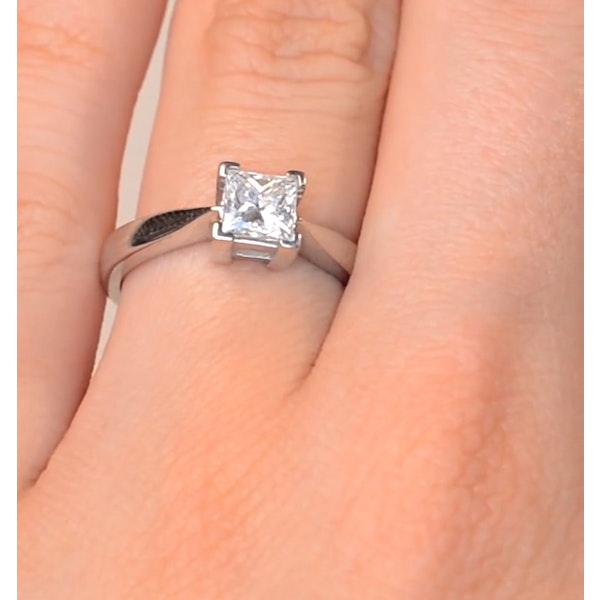 Certified Lauren 18K White Gold Diamond Engagement Ring 0.75CT-F-G/VS - Image 4
