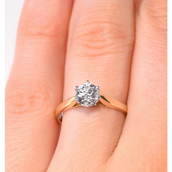 Certified Low Set Chloe 18K Gold Diamond Engagement Ring 0.75CT - Image 4
