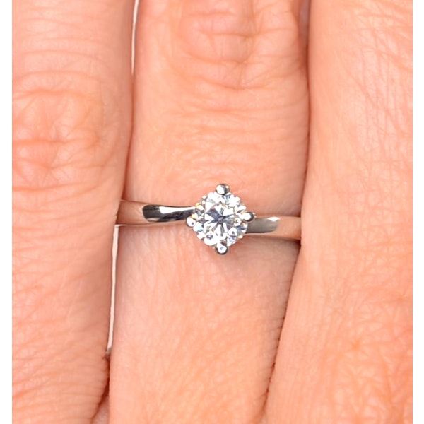 Platinum Half Carat Diamond Engagement Ring Lily Lab F/VS1 - Image 4