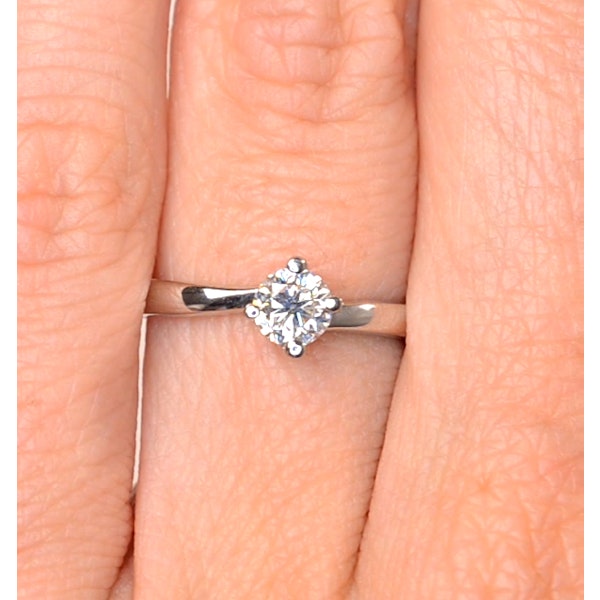 Platinum Half Carat Diamond Engagement Ring Lily Lab G/SI1 - Image 4