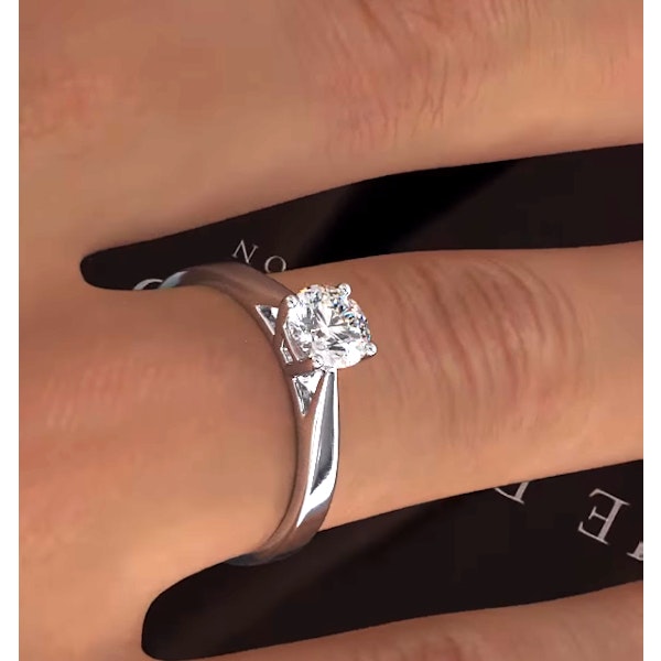 Engagement Ring Certified 0.90CT Petra Platinum E/VS1 - Image 4
