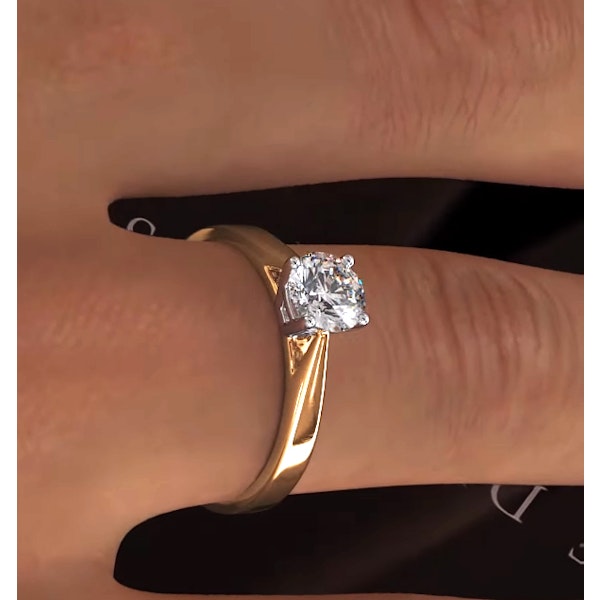 Engagement Ring Certified 0.90CT Petra 18K Gold G/SI2 - Image 4