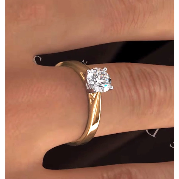 1.50ct Diamond Engagement Ring Petra Lab F/VS1 IGI Certified 18K Gold - Image 4