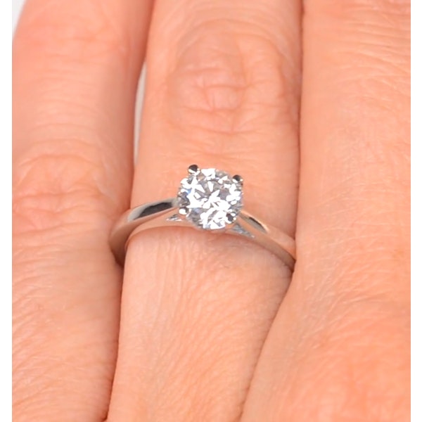 1 Carat Diamond Engagement Ring Petra Lab FVS1 18K White Gold - Image 4