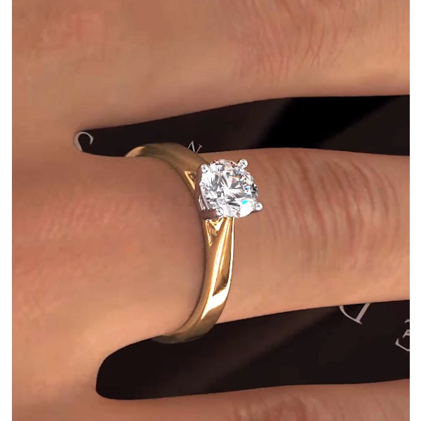 Engagement Ring Certified 1.00CT Petra 18K Gold E/VS2 - Image 4