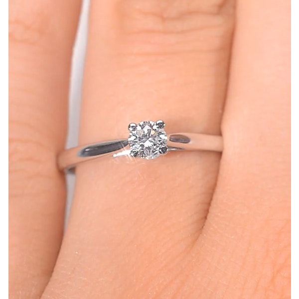 Engagement Ring Certified Petra Platinum Diamond 0.25CT H/SI - Image 4